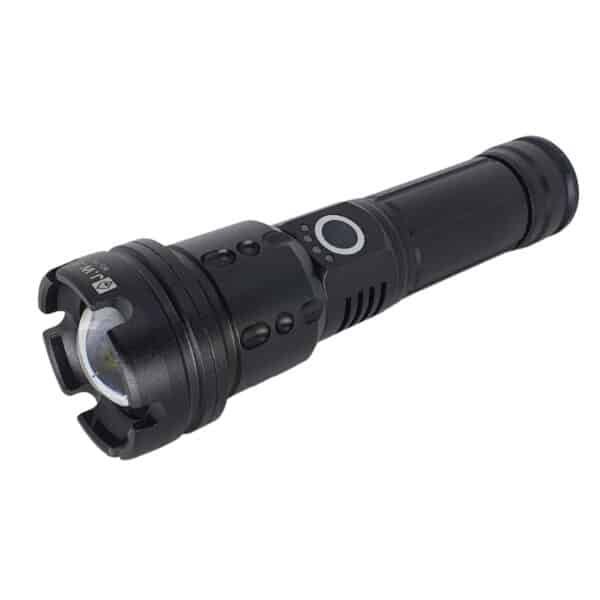 Lanterna Led T90 Poderosa Recarregável Indicador De Carga