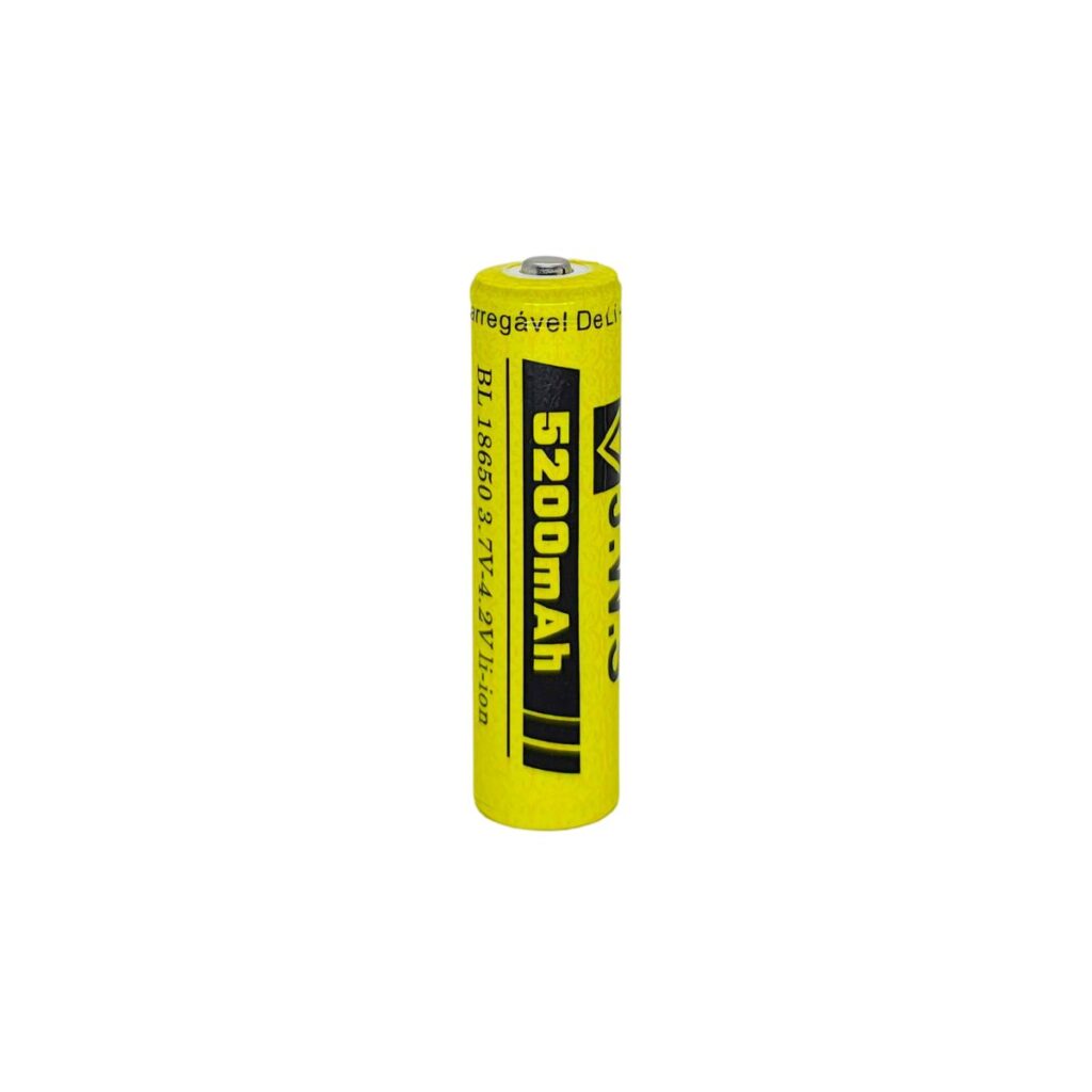Bateria 18650 3,7~4,2v Para Lanternas Tática | Chip de Proteção | 5200mAh