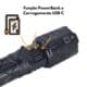 Lanterna Tática JWS WS-618 Potente LED V3 Recarregável USB-C com Power Bank — foto 6