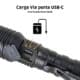 Lanterna Tática JWS WS-619 Potente LED V3 Recarregável USB-C — foto 5