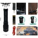 Super Lanterna Tática Profissional JYX JY-A11 LED V3 USB-C Longo Alcance