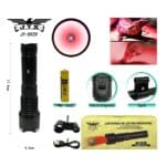 Lanterna Tática Led XML V3 Vermelha Recarregável 1 Modo/ Foco Fixo USB-C JY-8929