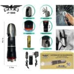 Lanterna Tática Multifunção LED T6 Recarregável com Kit de Emergência 5 em 1