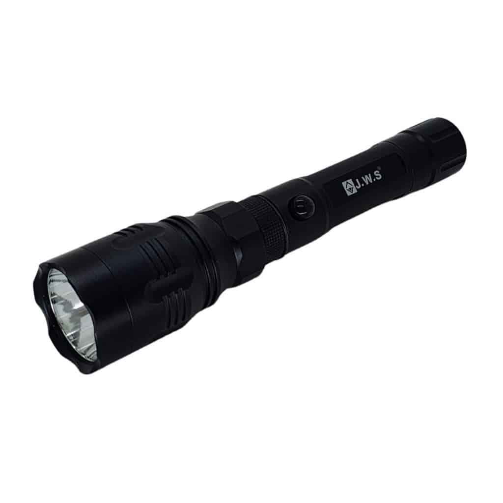 Lanterna Tática JWS |  WS-009B | LED Q5 | Recarregável | Foco Fixo Longo Alcance