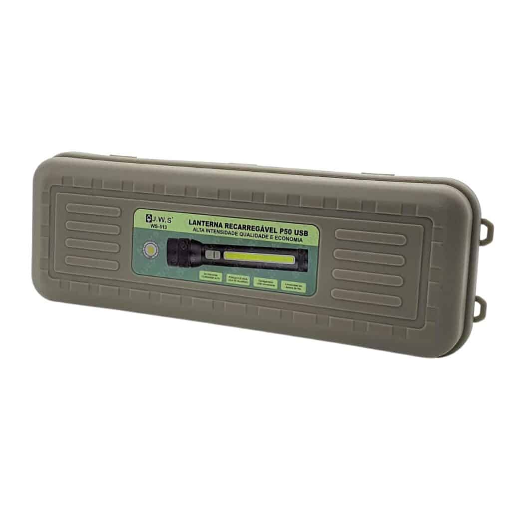 Lanterna Tática JWS | WS-613 | Profissional | Led P50 + 12x COB + Case