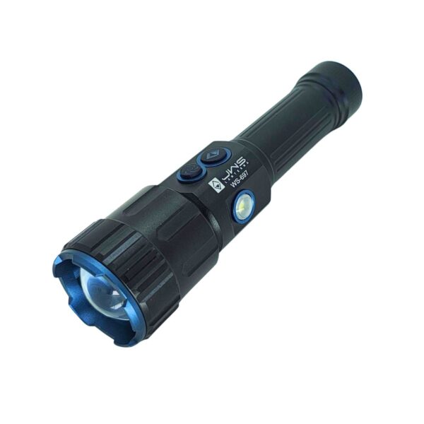 Lanterna Tática JWS | WS-697 | LED V3 | Com Luz Branca, Vermelha, Azul e Verde