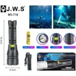 Lanterna Tática JWS | WS-718 | Recarregável USB | À Prova d'Água