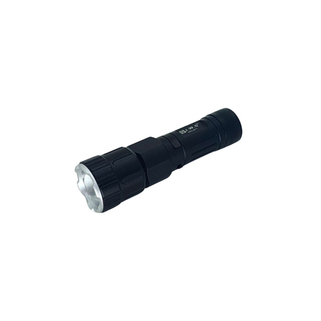 Mini Lanterna Tática | LED T12 | JWS WS-671 | Recarregável USB com Zoom e Clipe