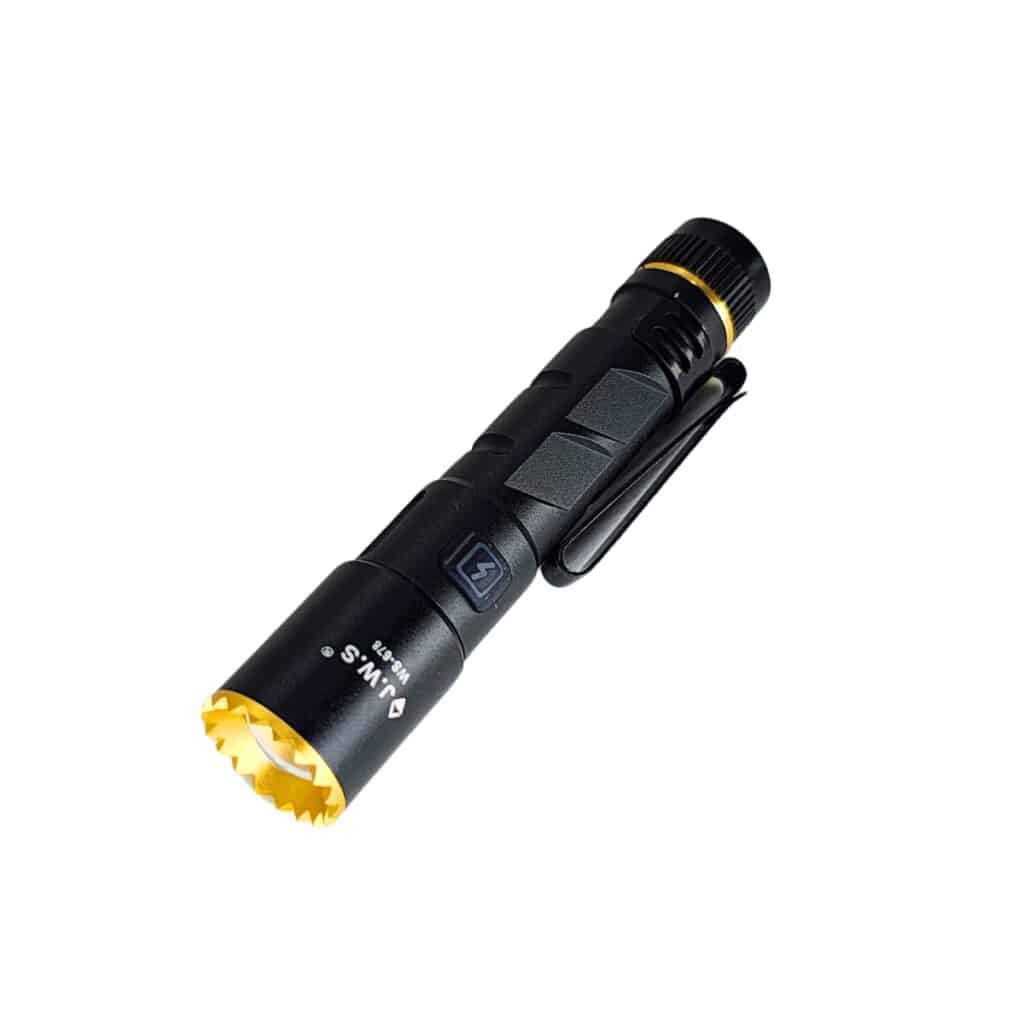 Mini Lanterna Tática | Led T12 | JWS WS-678 | Recarregável USB-C com Zoom e Imã