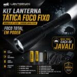 Lanterna Tática JY-521D Led V3 "Mega Plus" Com Acionador Remoto+Bat. 21700